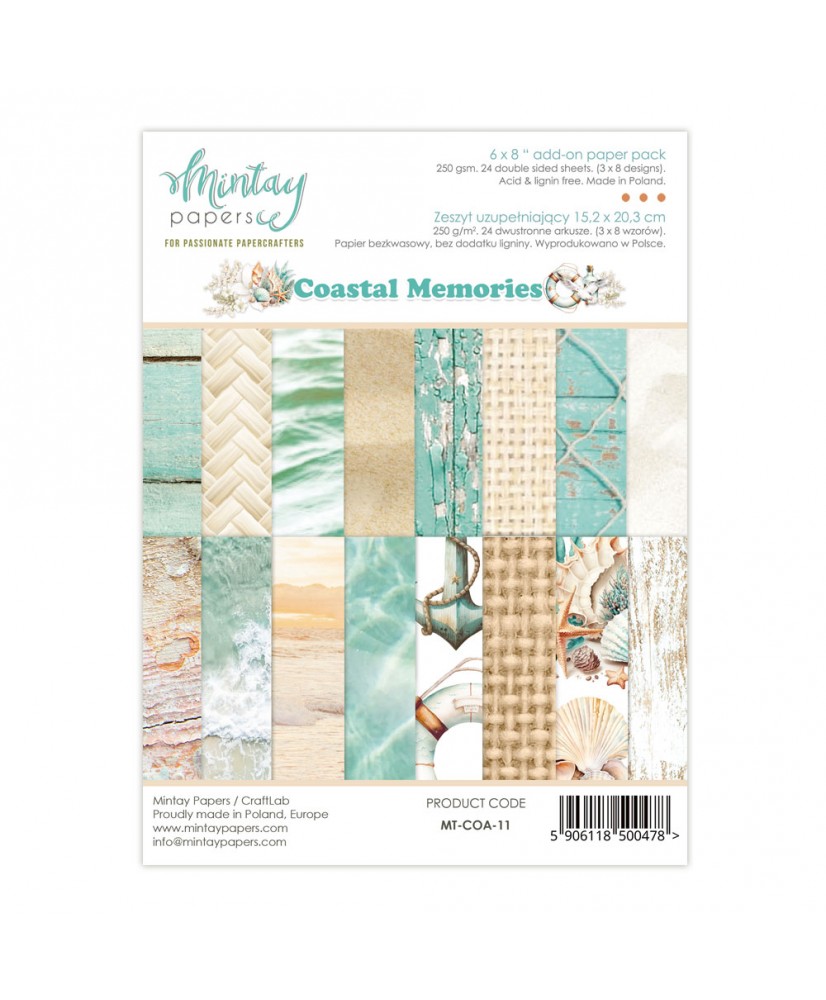 6 x 8 Add-On Paper Pad - Coastal Memories