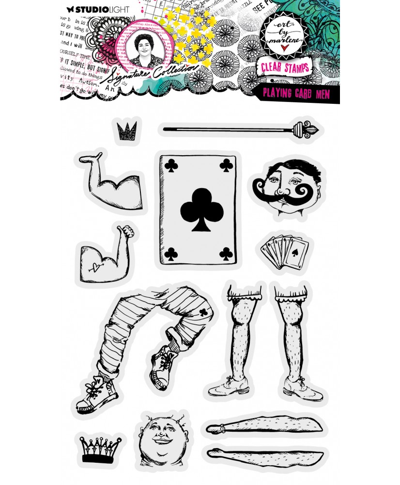 ABM Clear Stamp Playing card men