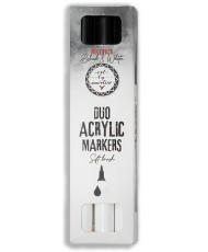 ABM Duo acrylic markers Black and white  3 PC