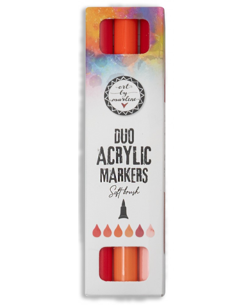 ABM Duo acrylic markers Reds 3 PC