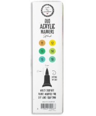 ABM Duo acrylic markers Greens 3 PC