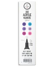 ABM Duo acrylic markers Purples 3 PC