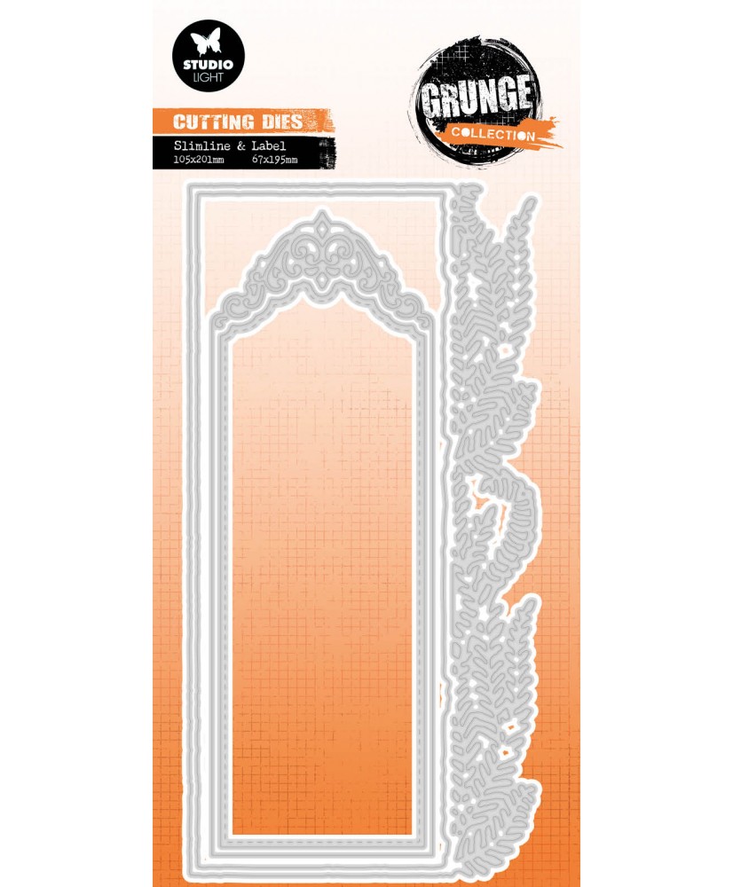 Cutting die Slimline & label Grunge Collection