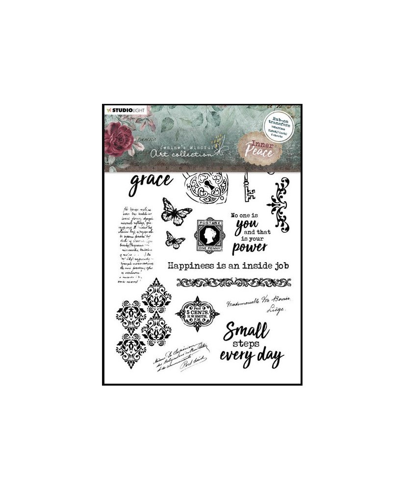 JMA Rub on Sticker Quotes & Vintage Elements Inner