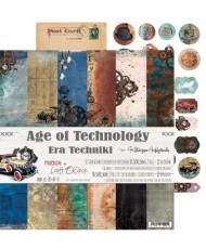 AGE OF TECHNOLOGY a set of 6 papers +1 Fussy cutting sheet 30,5×30,5cm
