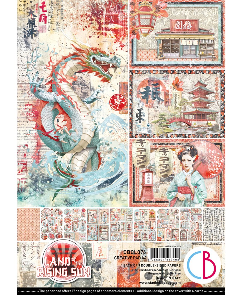 Land of the Rising Sun Creative Pad A4 9/Pkg