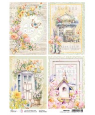 Rice Paper A4 Flower shop cards