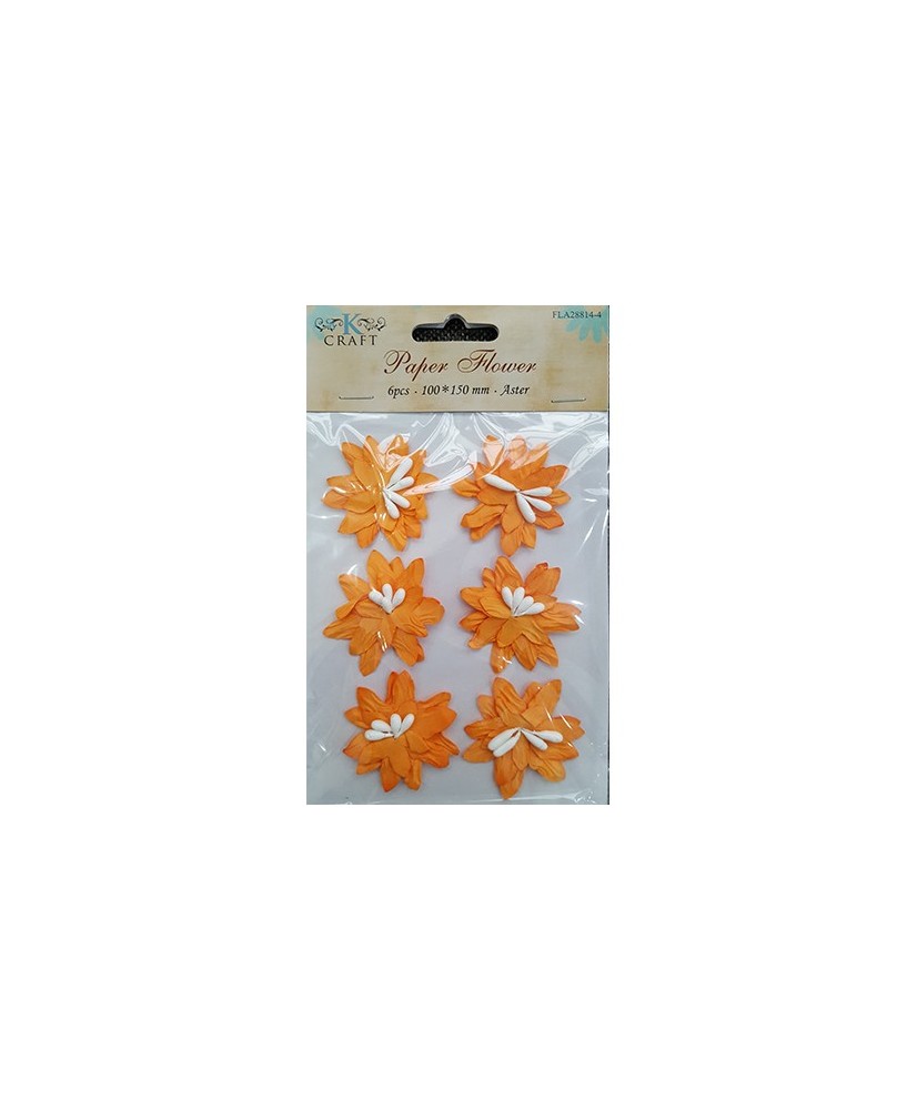 Paper Flower Orange Aster