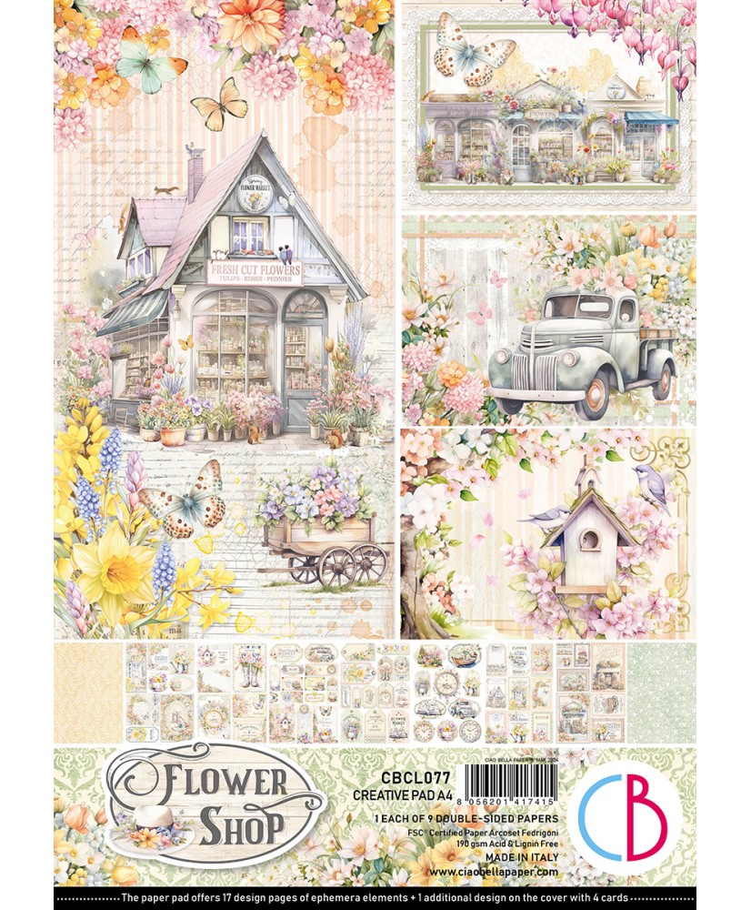 Flower Shop Creative Pad A4 9/Pkg