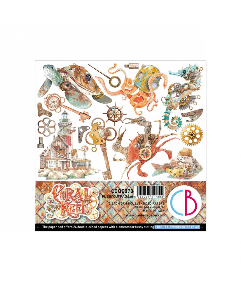 Coral Reef Fussy Cut Pad 6x6 24/Pkg