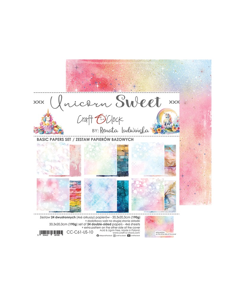 UNICORN SWEET - Set of 20.3x20.3 papers