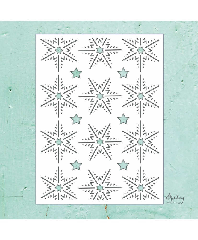 Mintay Kreativa - 6 x 8 Stencil - Snowflakes