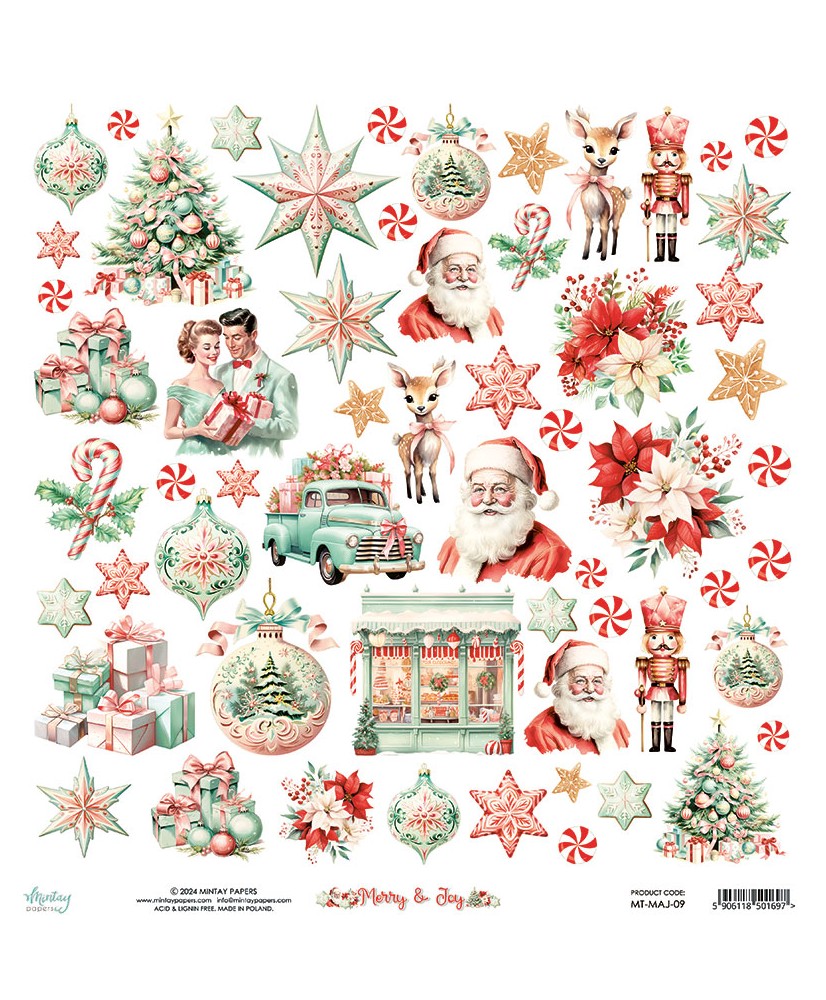 12 x 12 Elements Paper - Merry & Joy