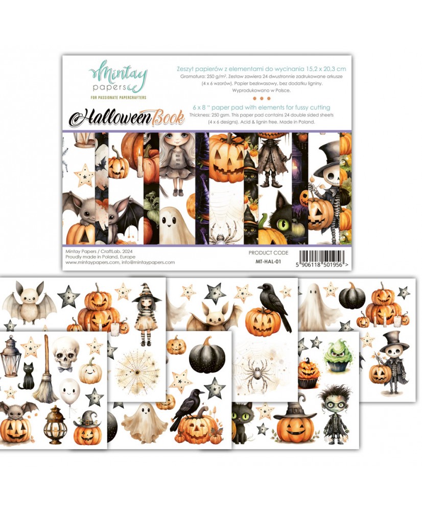 6 x 8 Book - elements for cutting - Halloween