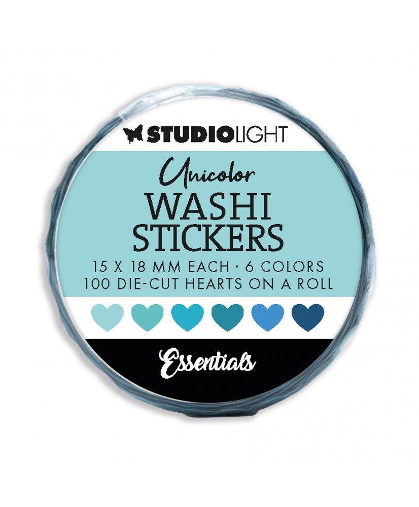 Washi Die-cut Stickers Blues mm