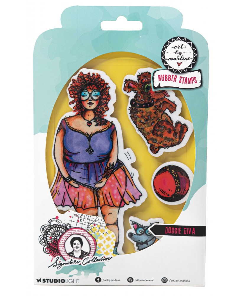 ABM Clear Stamp Doggie diva 4 PC