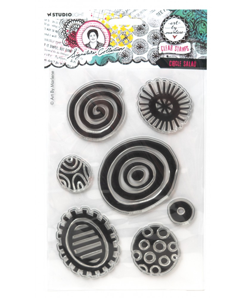 ABM Clear Stamp Circle Salad 7 PC