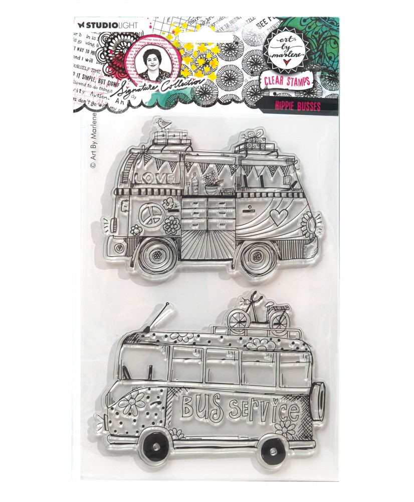 ABM Clear Stamp Hippie busses 2 PC