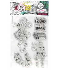 ABM Clear Stamp Smart bookworm 6 PC