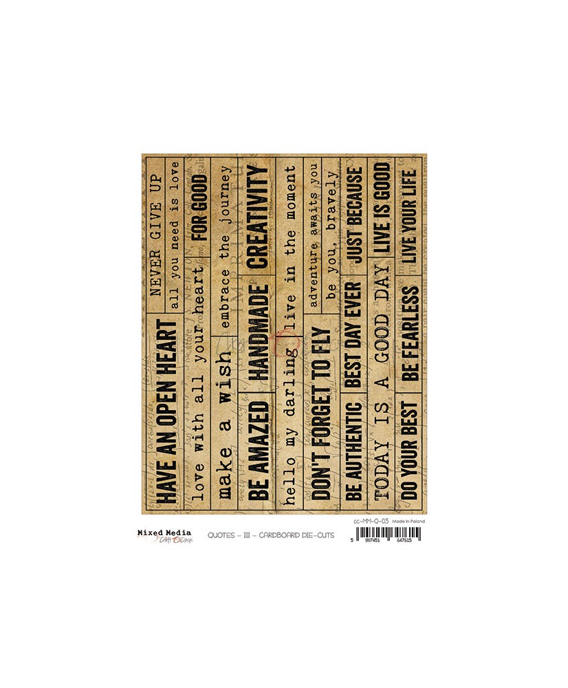 Quotes  Cardboard Die-Cuts - 03