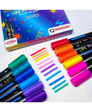 Vivid Brush Tips 12pcs 0.5-8mm flexible tips