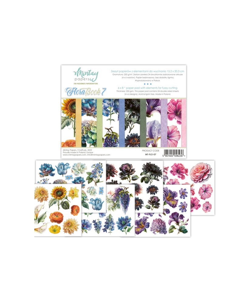 6 x 8 Book - elements for cutting - Flora 7