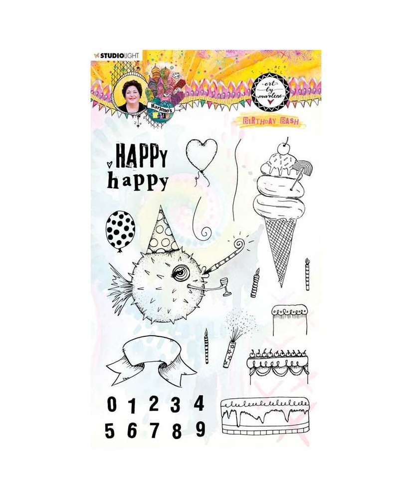 BM Clear Stamp Birthday Bash Marlene's World Nr 67