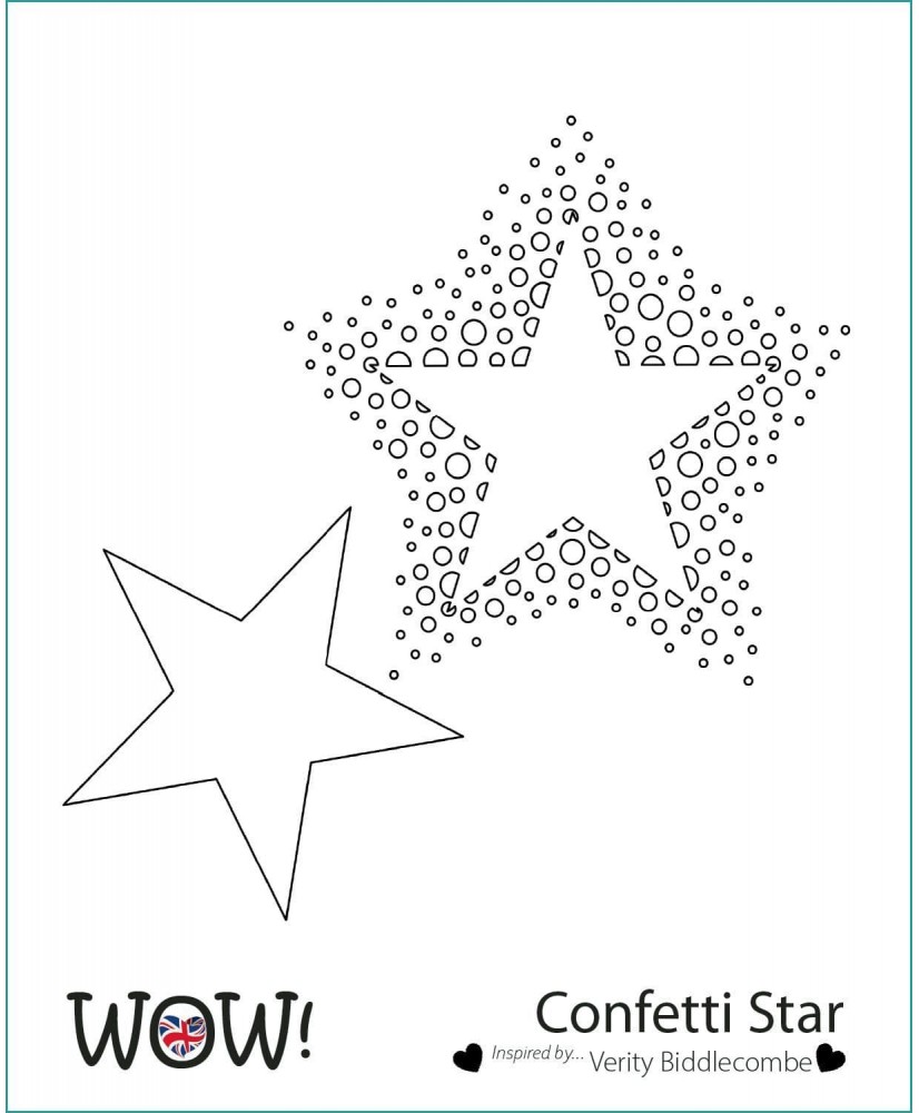 Wow Stencil - Confetti Star (by Verity Biddlecombe