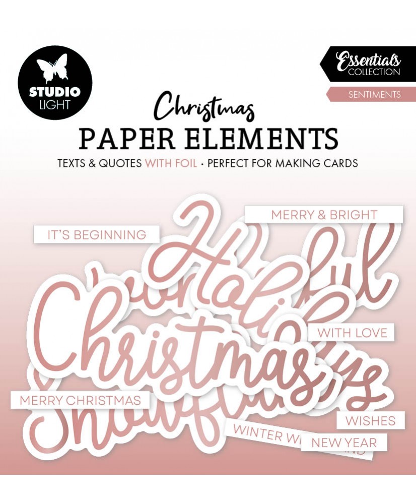 Essentials Paper Elements - Rosegold Sentiments