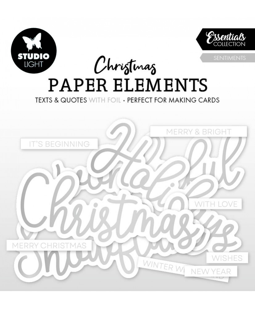 Essentials Paper Elements - Silver Sentiments