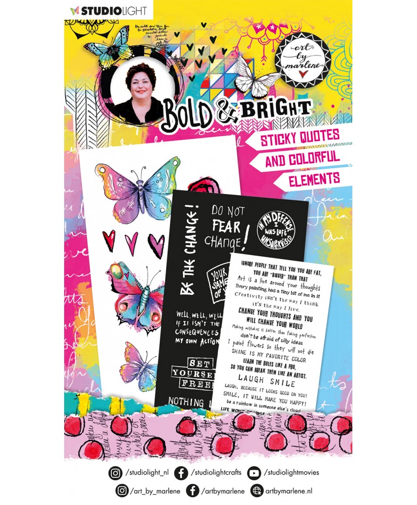 ABM  Sticker Pad Sticky quotes & elements Bold & Bright