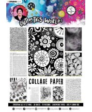 ABM Collage Paper Pattern Pad Black and White Out Of This World