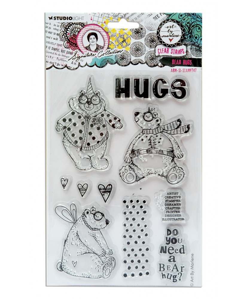 ABM Clear Stamp Bear hugs 148x210x3mm 10pc