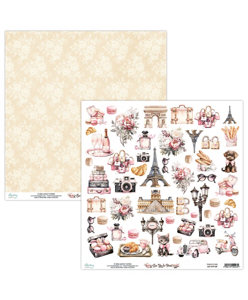 See You In Paris - 12 x 12 Elements Paper