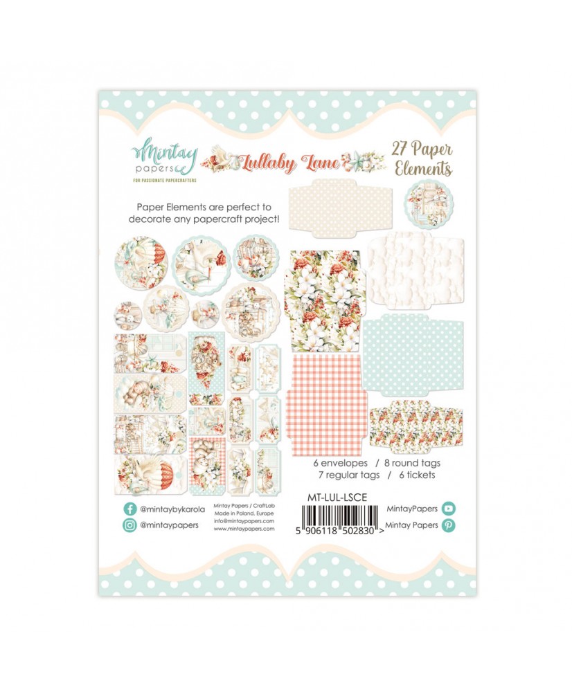 Lullaby Lane Paper Elements -  27 pcs