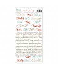 Lullaby Lane 6 x 12 Paper Stickers - Words