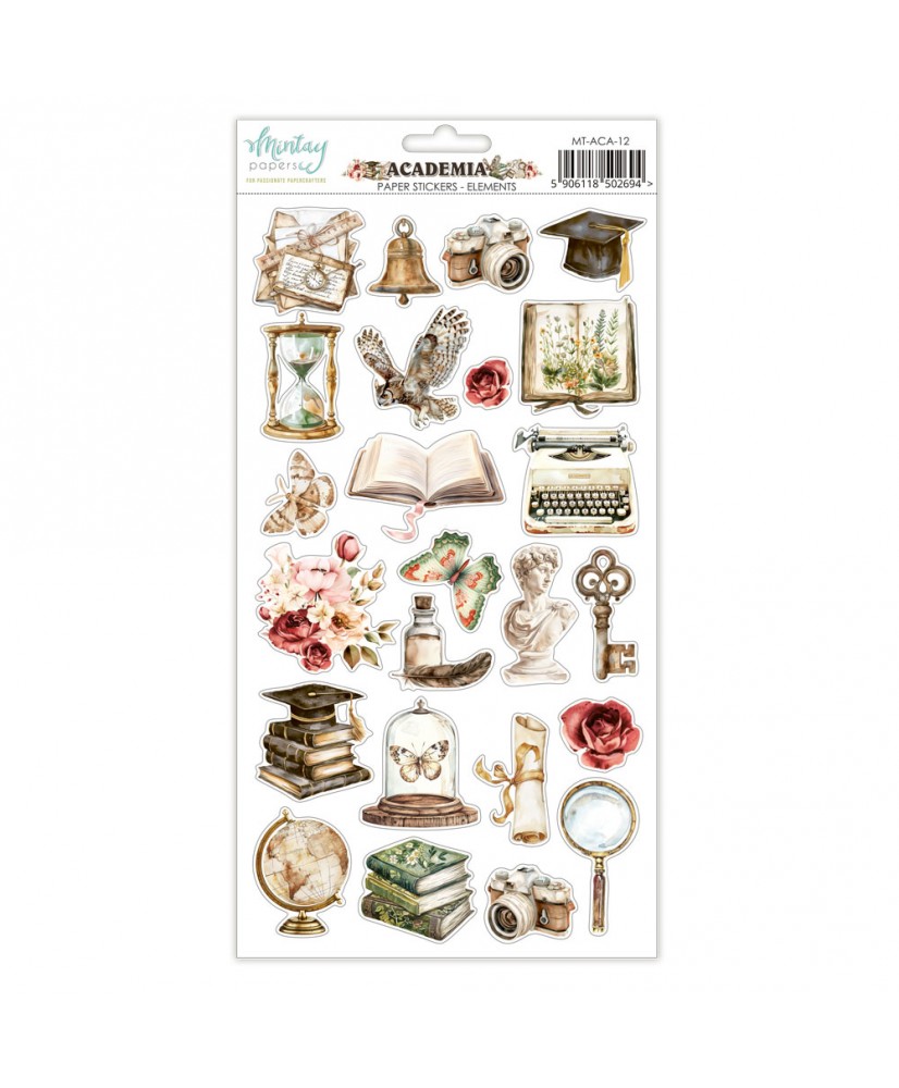 Academia 6 x 12 Paper Stickers - Elements