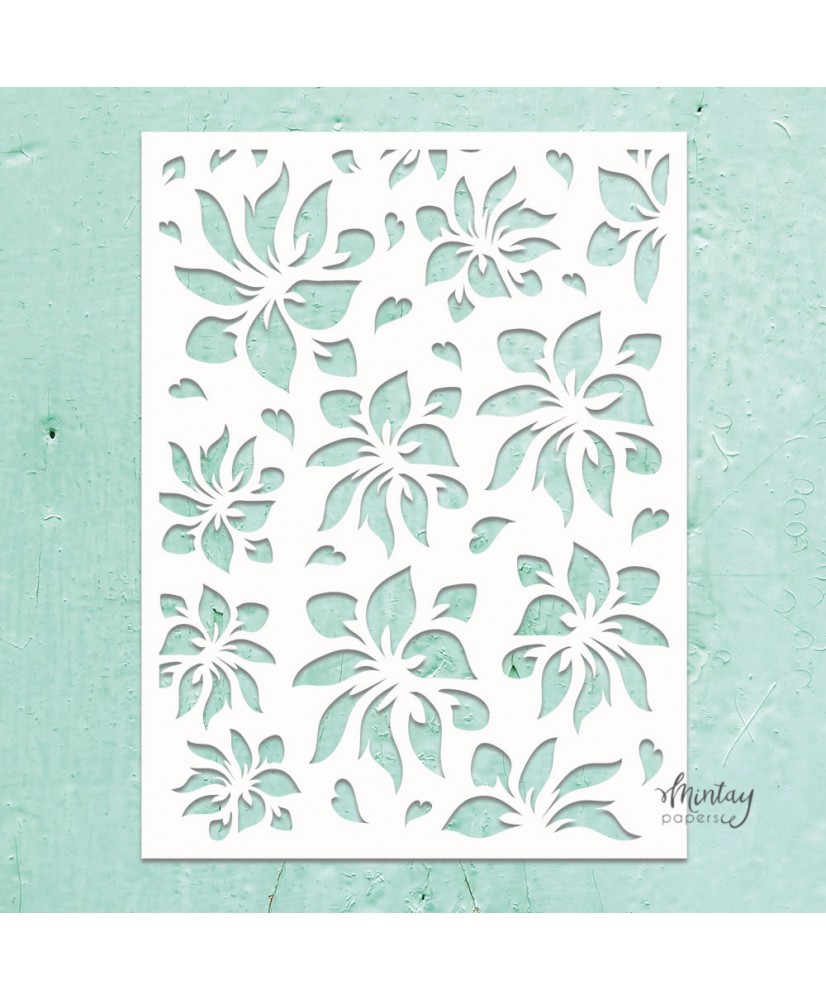 Mintay Kreativa - 6 x 8 Stencil - Hibiscus