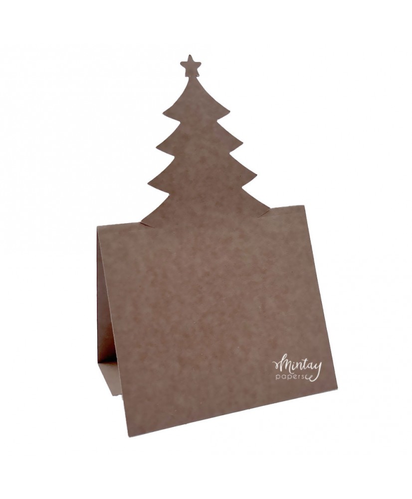 Mintay Basic - Christmas Tree Card Base - KRAFT