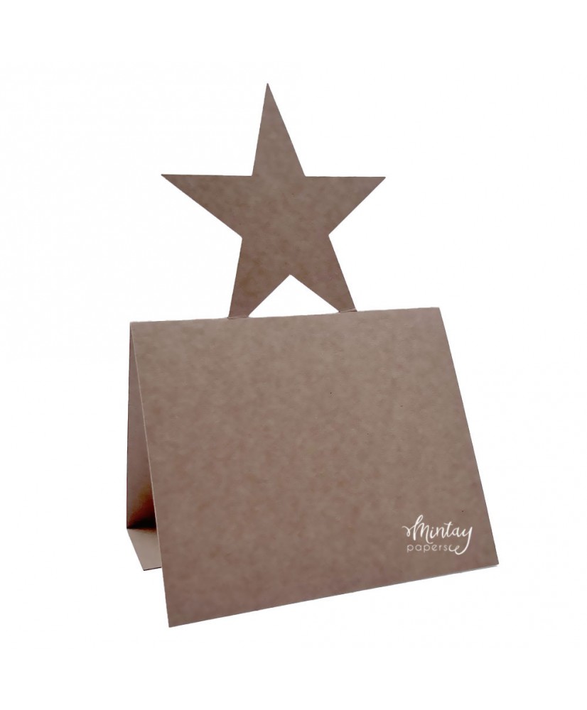 Mintay Basic -5pcs Star Card Base - KRAFT