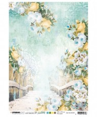 JMA Rice paper Bridge/stairs with flowers New Awakening nr.01