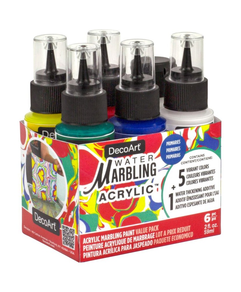 Water Marbling Paint Primaries 6ct 2oz