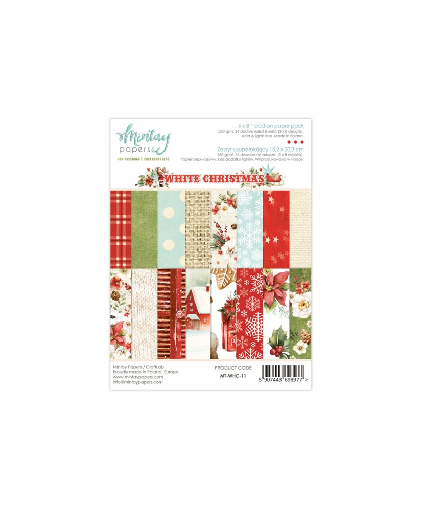 White Christmas 6 x 8 Add-On Paper Pad