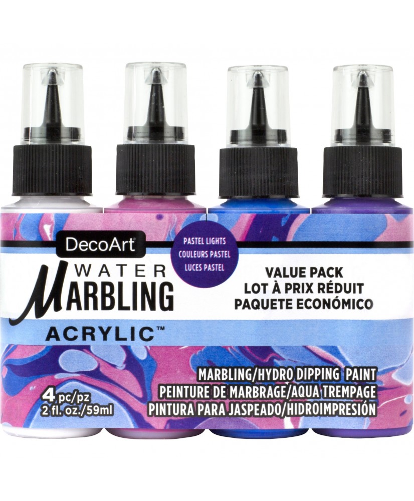 Water Marbling Pastel lights 4ct 2oz