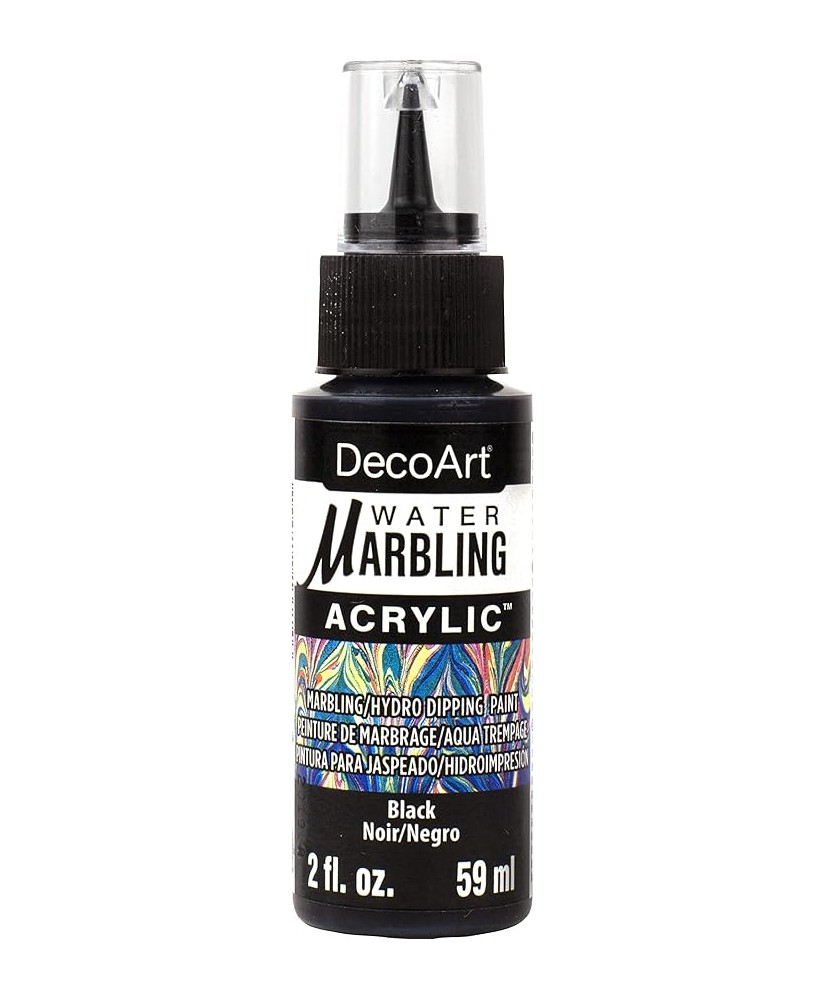 Water Marbling Acrylic Paint Black