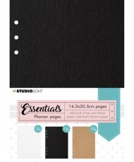 SL Planner pages refill, Black, Craft, White  30 Sheets nr.01