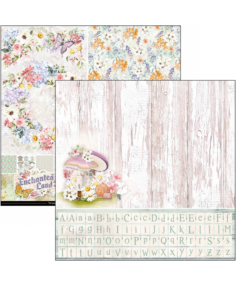 Enchanted Land Patterns Pad 12x12 8/Pkg