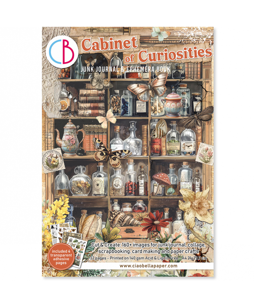 Ephemera Book Cabinet of Curiosities A4 32/Pkg