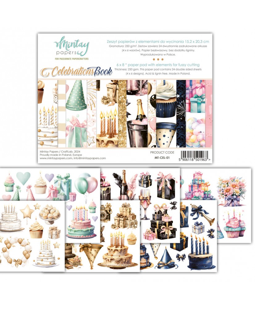 6 x 8 Book - elements for cutting - Celebrations