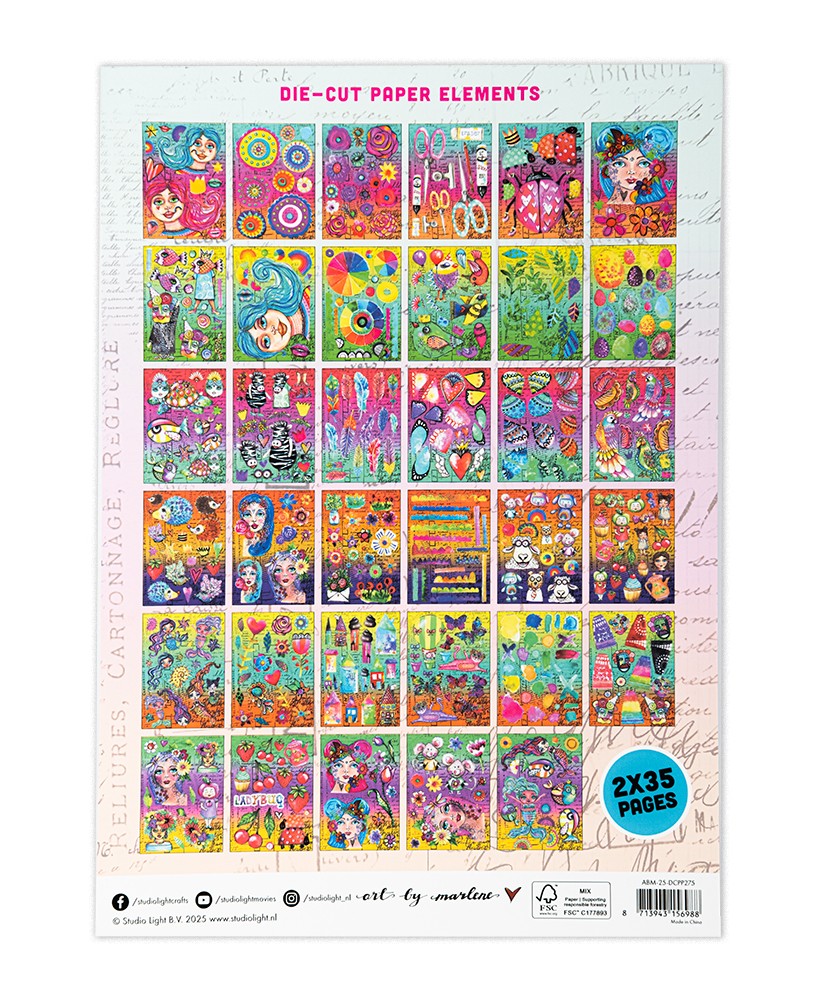 Art by Marlene Die-Cut Paper Pad Extra Big Elements Art By Marlene 70 SH main image 1
